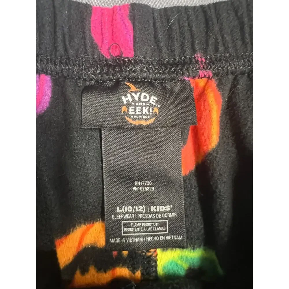 Unisex Kids Pajama Pants L 10 12 Orange/purple/green jackolanterns